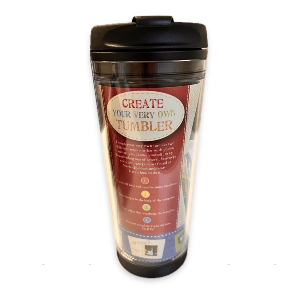 NWT Starbucks Create Your Own Tumbler Collage Art Photo Grandparent Gift 16 oz.